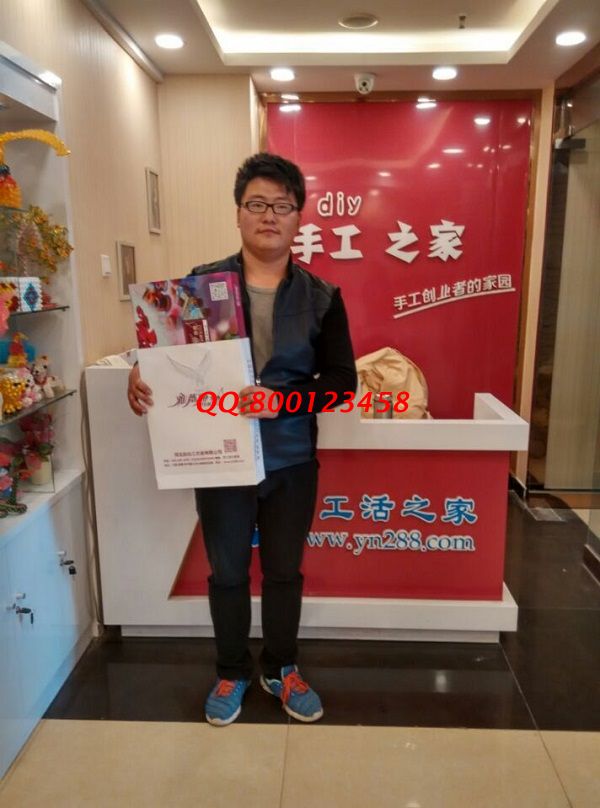 邯鄲縣閆先生來手工活之家總部考察，欲組織人做手工活(圖1)