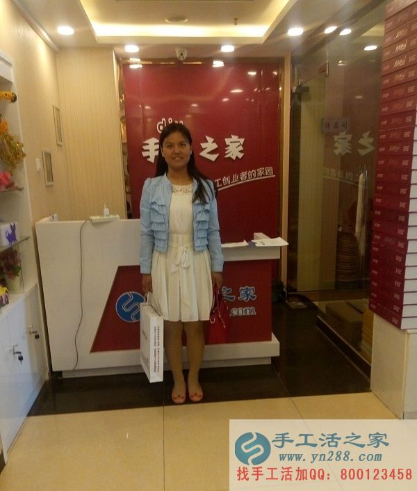 手工愛好者的福音！河南濟源程女士來手工活之家考察找到珠繡手工活(圖1)