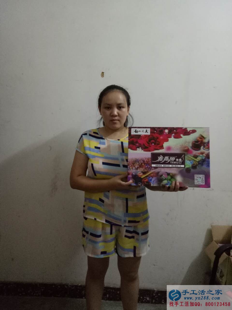 廣州深圳黃女士在家做手工活彩珠繡兼職，不收押金正規(guī)外發(fā)加工廠家