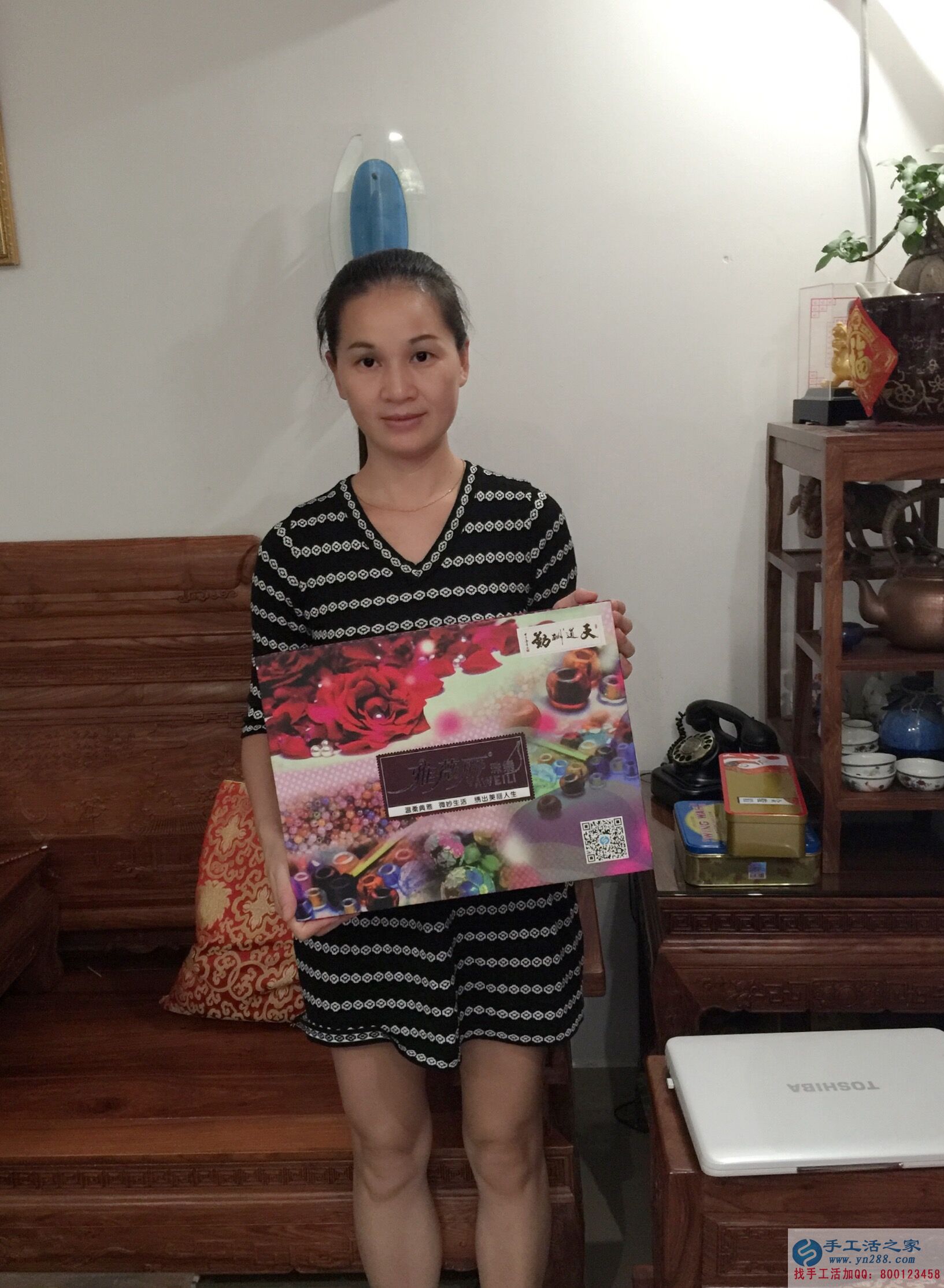 免費(fèi)領(lǐng)料回家做手工活，廣東深圳林女士在家做手工活賺錢