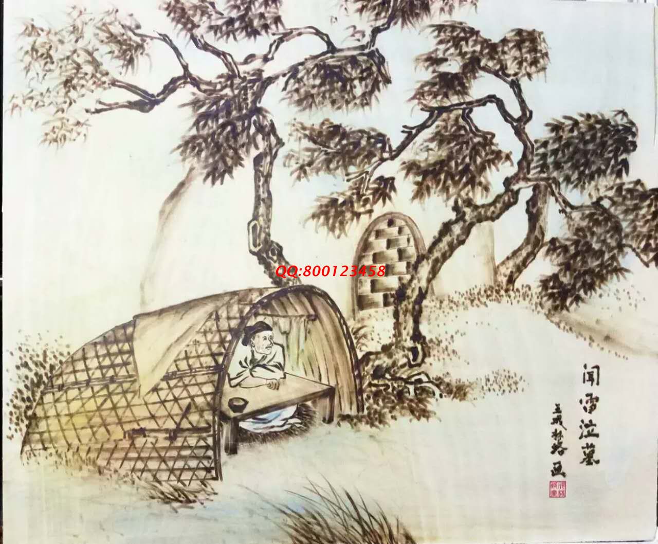 【民間手工藝品推介】邱縣傳統(tǒng)純手工烙畫，《二十四孝系列》預(yù)約定制，尺寸46*39cm