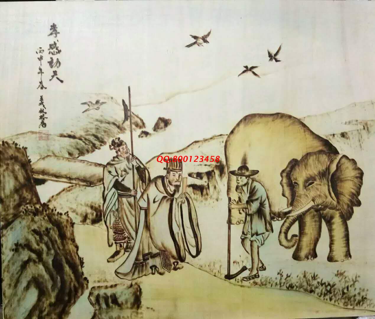 【民間手工藝品推介】邱縣傳統(tǒng)純手工烙畫，《二十四孝系列》預(yù)約定制，尺寸46*39cm