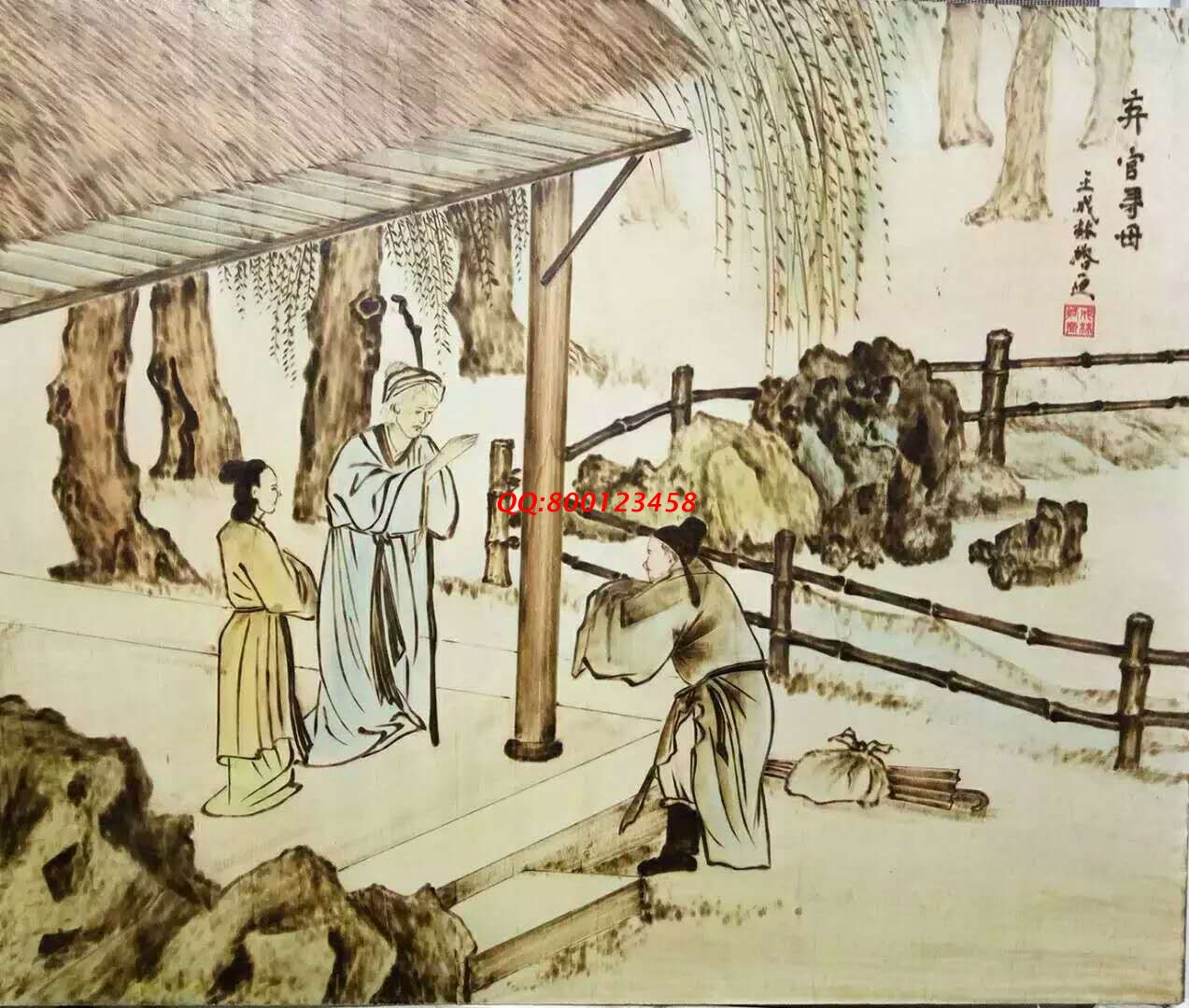 【民間手工藝品推介】邱縣傳統(tǒng)純手工烙畫，《二十四孝系列》預(yù)約定制，尺寸46*39cm
