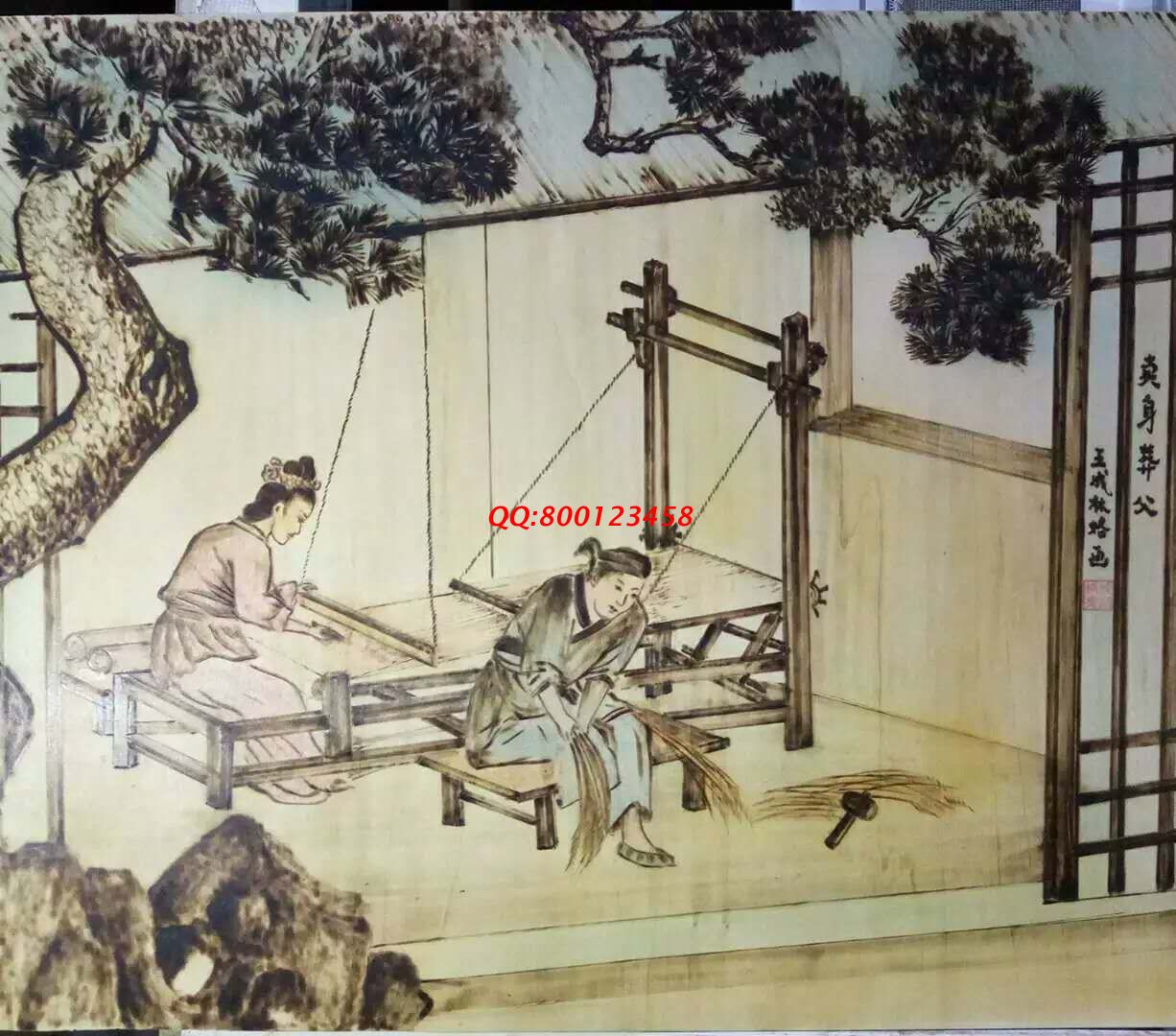 【民間手工藝品推介】邱縣傳統(tǒng)純手工烙畫，《二十四孝系列》預(yù)約定制，尺寸46*39cm
