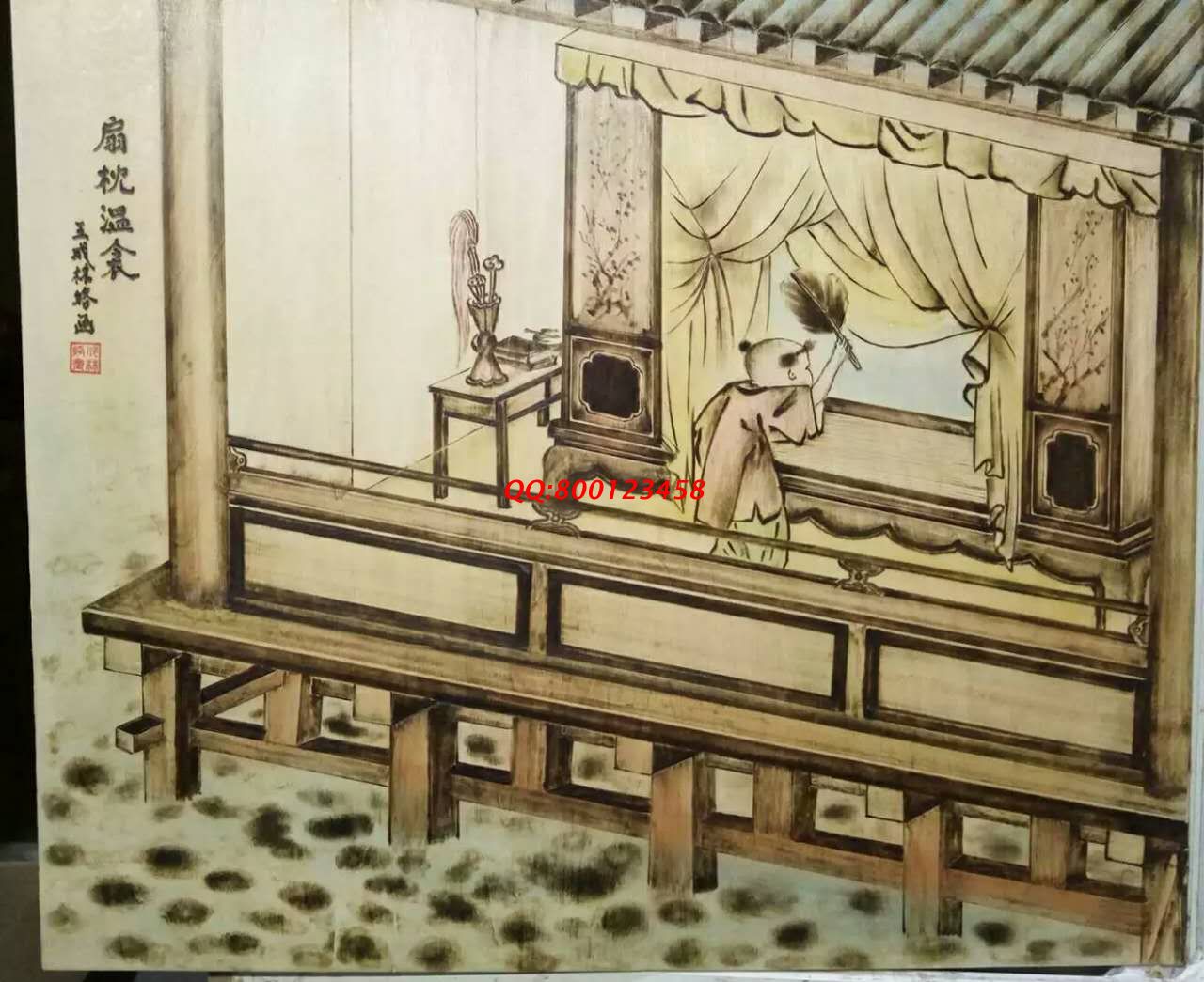 【民間手工藝品推介】邱縣傳統(tǒng)純手工烙畫，《二十四孝系列》預(yù)約定制，尺寸46*39cm