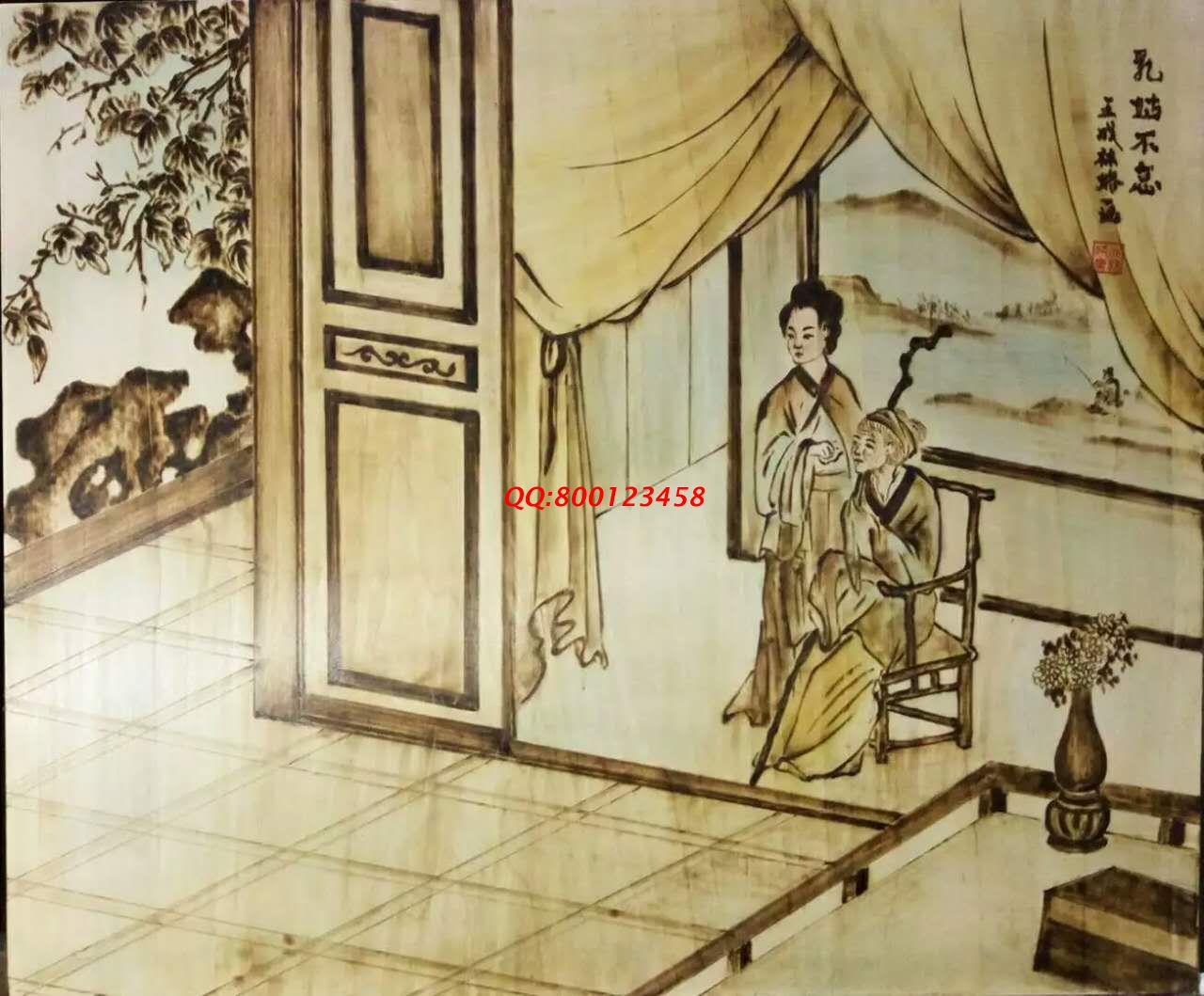 【民間手工藝品推介】邱縣傳統(tǒng)純手工烙畫，《二十四孝系列》預(yù)約定制，尺寸46*39cm
