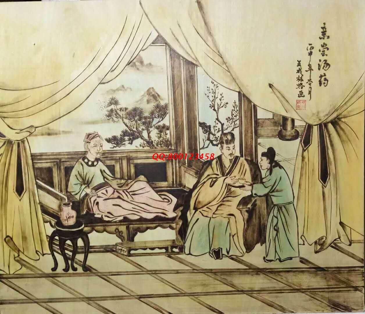 【民間手工藝品推介】邱縣傳統(tǒng)純手工烙畫，《二十四孝系列》預(yù)約定制，尺寸46*39cm