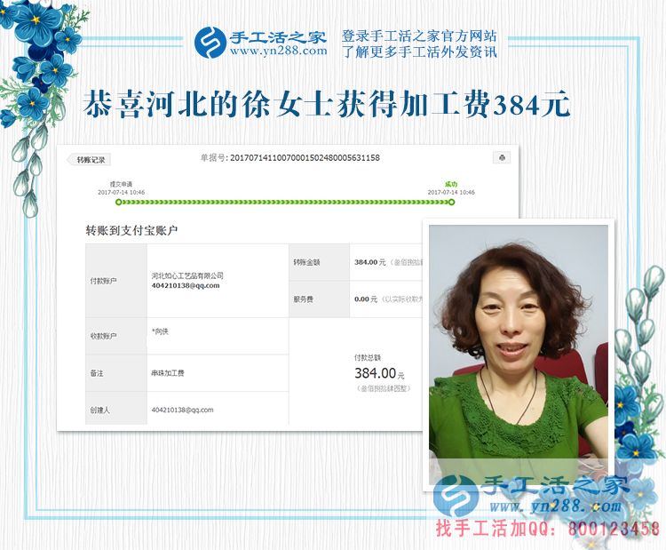 巧手營(yíng)造美麗，河北承德的美容師徐女士，在家兼職做手工活賺錢(qián)(圖1)