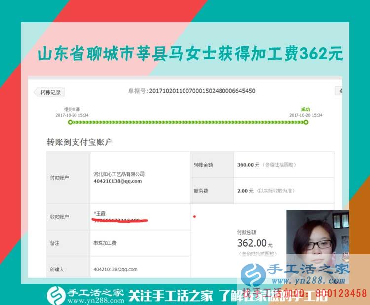 租房子也要愛(ài)干凈，山東聊城馬女士下班后堅(jiān)持做珠繡畫(huà)掙錢(qián)，一個(gè)月一千多(圖1)