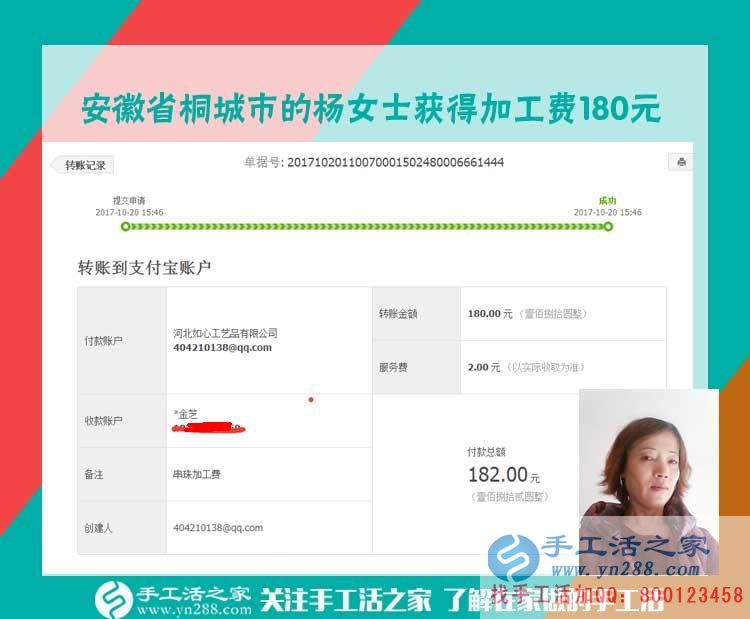 相信緣分，安徽桐城楊女士一直在家做手工活賺錢(圖1)