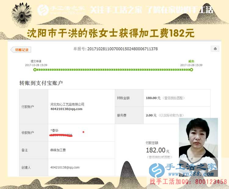 習慣成自然，遼寧沈陽的張女士下班后在家做賺錢的手工活(圖1)