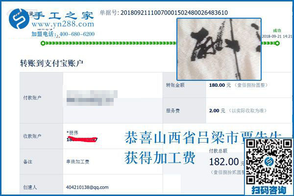 試做過關(guān)，山西呂梁賈先生開始在家組織人做手工活加盟項(xiàng)目
