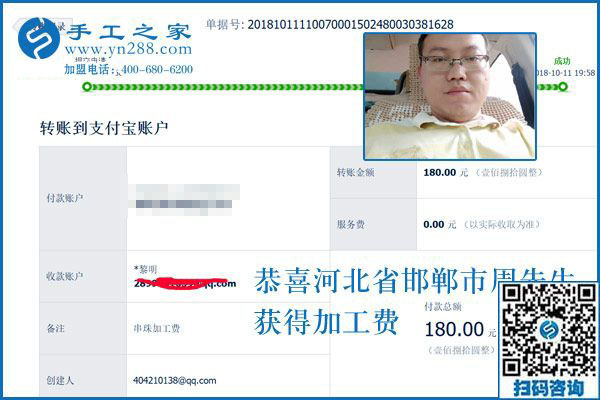 寶媽在家賺錢并不難，河北邯鄲周先生為妻子找到正規(guī)手工活加盟項(xiàng)目
