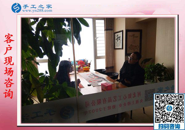 11月17日，在家手工活，賺錢的手工活就是彩珠繡串珠外發(fā)手工活，手工之家接待考察加工客戶剪影