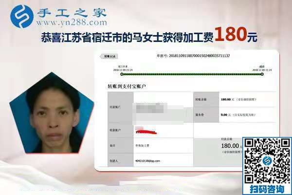 人沒有不想掙錢的，江蘇宿遷家庭婦女馬女士堅持做手工活賺錢