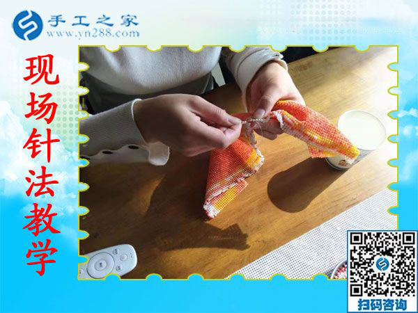 出租車(chē)司機(jī)的免押金手工活，河北保定黃先生做珠繡又掙420元