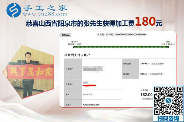 下班后干什么能掙錢？山西陽泉張先生找到正規(guī)手工活兼職