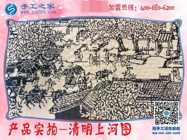 在家制作手工活，看邯鄲魏縣一個大男人如何串出絕美珠繡(圖1)