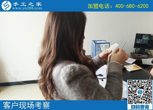 3月2日，可以帶回家做的手工活，沒有押金的手工活就是這里的珠繡手工，手工之家接待考察加工客戶剪影