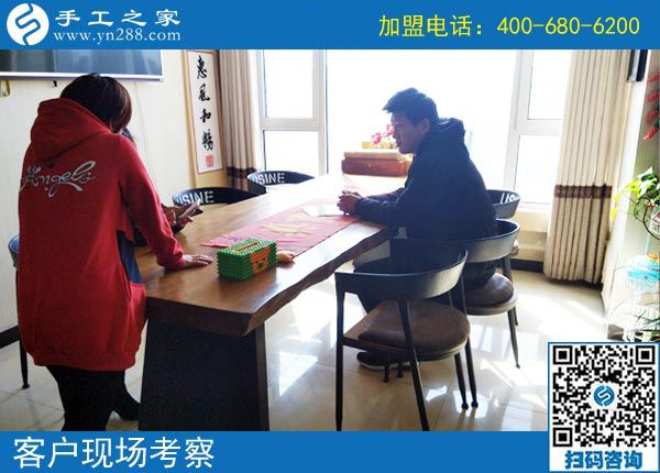 3月11日，可以寄到家做的手工活很好做，怎樣做的更快？手工之家接待考察加工客戶剪影