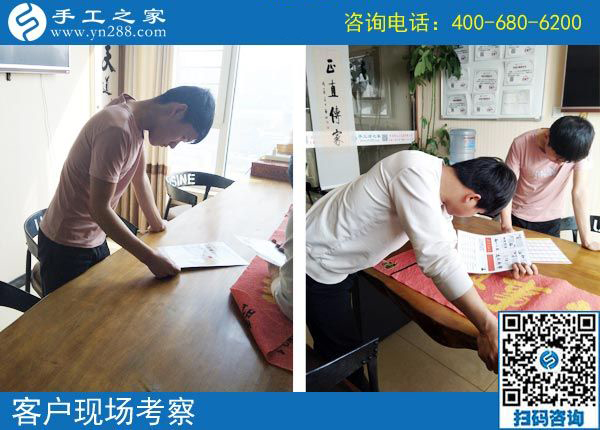 3月28日，正規(guī)供料的手工活，就是珠繡串珠外發(fā)手工活，手工之家接待考察加工客戶剪影