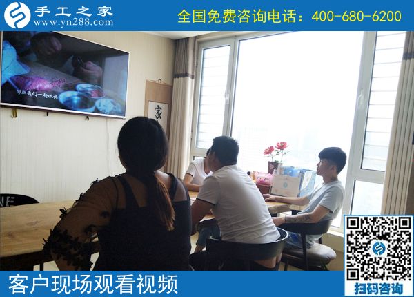 6月2日，正規(guī)供料的手工活，大家都選擇這里的珠繡，手工之家接待考察加工客戶剪影