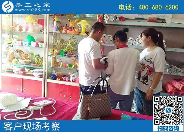 8月19日，能掙錢的手工活是珠繡負(fù)責(zé)回收的手工活，手工之家接待考察加工客戶剪影