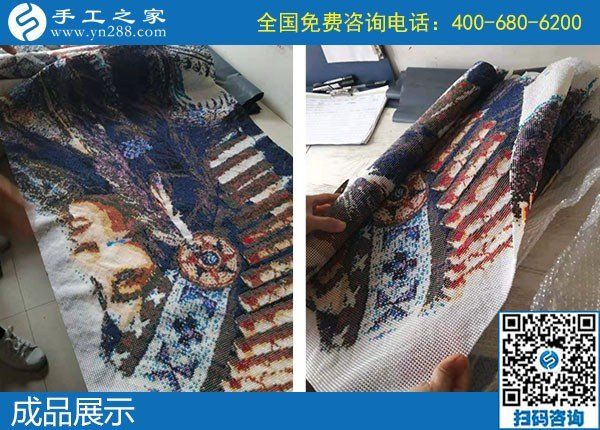 10月15日，選擇勵志珠珠繡，因為這個正規(guī)手工活的服務(wù)都是貫穿始終的，手工之家接待考察加工會員剪影