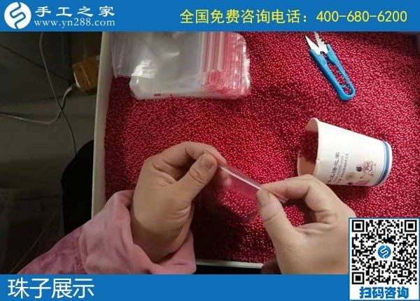 11月10日，找代理手工活加工項(xiàng)目，實(shí)地考察后那么多人選擇了勵(lì)志珠珠繡手工。手工之家接待考察加工客戶剪影