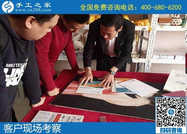 11月30日，在家做手工活掙錢，勵志珠珠繡拿回家做的手工活不錯，手工之家接待考察加工客戶剪影