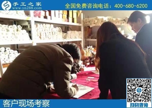 12月10日，手工加工活外加工，拿回家做的手工活就是珠繡手工，手工之家接待考察加工客戶剪影