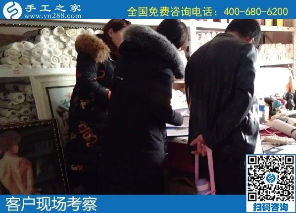 1月2日，拿回家做的手工活，正規(guī)外發(fā)手工活，就是勵(lì)志珠珠繡手工，手工之家接待考察加工客戶剪影