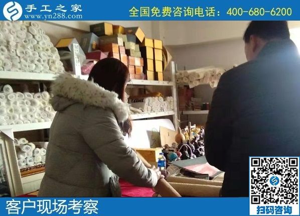 1月18日，手工活外發(fā)回收，正規(guī)手工活外發(fā)就是這里干凈衛(wèi)生的珠繡，手工之家接待考察加工客戶剪影