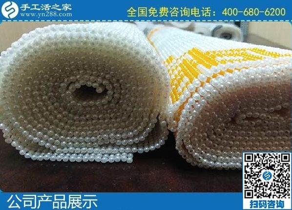 2月10日，想找手工活外發(fā)加工，選十多年歷史的成功企業(yè)手工之家能掙錢，勵志珠珠繡成品展示