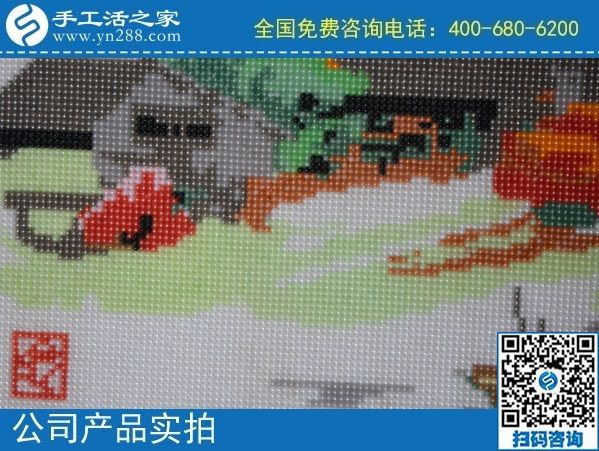 2月12日，正規(guī)的外發(fā)手工活，可以寄到家做的手工活，選手工之家的勵志珠，圖為手工之家勵志珠珠繡成品實拍