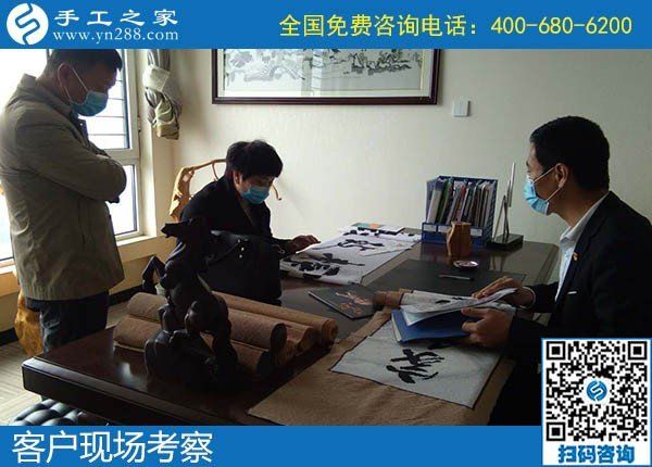 4月3日，代理手工活加工項目、真實可靠的外發(fā)手工活就選這里，手工之家接待考察加工客戶剪影