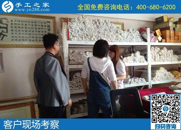 5月6日，代理手工活加工項(xiàng)目，正規(guī)外發(fā)手工活來料加工，選正規(guī)手工活勵(lì)志珠珠繡，手工之家接待考察合作加工客戶剪影