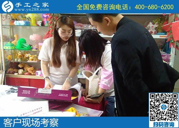 5月8日，正規(guī)手工活外發(fā)加工項目，手工活代理加工項目，就選勵志珠珠繡，手工之家接待考察合作加工客戶剪影