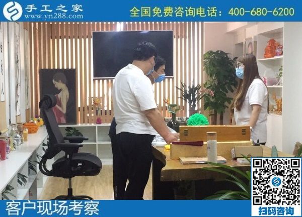 7月17日，有什么能賺錢的手工活？越來越多的人選擇勵志珠珠繡手工活外發(fā)加工項目，手工之家接待考察合作加工客戶剪影