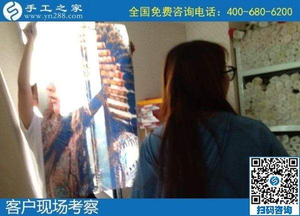 7月26日，真實可靠的手工活，拿回家掙錢，就是勵志珠珠繡外發(fā)手工活加工項目，手工之家接待考察加工客戶剪影