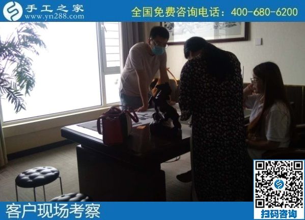 8月3日，放心在家做手工活掙錢，大家選擇勵志珠珠繡外發(fā)手工活，手工之家接待考察合作加工客戶剪影