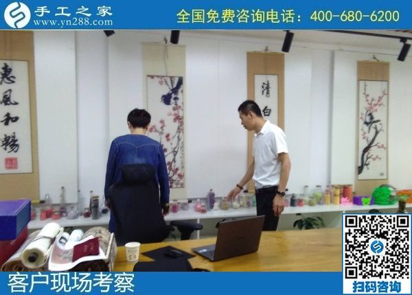 8月8日，可以在家做的手工活，拿回家做的手工活，選擇這個收益有保障的珠繡手工就對了。手工之家接待考察加工客戶剪影