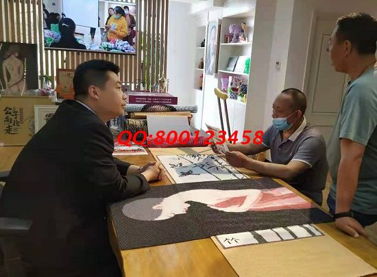 5月12日，正規(guī)供料的手工活，可以帶回家做的手工活就選這里的勵志珠珠繡，手工之家接待考察合作加工客戶剪影