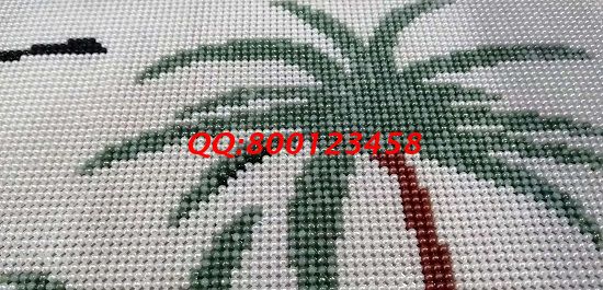 11月25日，想做手工之家的珠繡手工活代理加工項目，這個可以在家做的手工活很滿意，每次會領多少加工材料？圖為勵志珠珠繡成品細節(jié)實拍