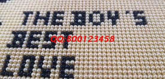 12月9日，可以寄到家做的手工活，正規(guī)的珠繡手工活外發(fā)加工項目讓人放心，圖為勵志珠珠繡定制產(chǎn)品細節(jié)實拍(圖1)