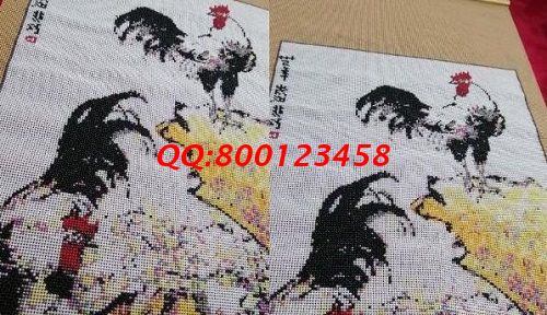 3月6日，手工活拿回家做，在家做手工活，選手工之家的珠繡手工串珠，圖為勵志珠珠繡成品細節(jié)實拍