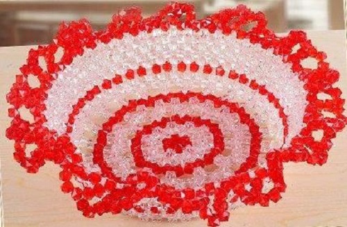 3月16日，代加工手工活，耐心點(diǎn)，你我都能做好手工之家的珠繡串珠外發(fā)手工活，圖為勵志珠珠繡串珠成品（果盤）實(shí)拍