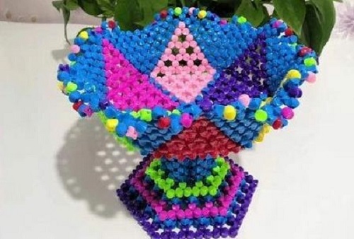 3月16日，代加工手工活，耐心點(diǎn)，你我都能做好手工之家的珠繡串珠外發(fā)手工活，圖為勵志珠珠繡串珠成品（果盤）實(shí)拍
