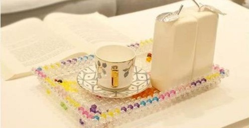 3月16日，代加工手工活，耐心點(diǎn)，你我都能做好手工之家的珠繡串珠外發(fā)手工活，圖為勵志珠珠繡串珠成品（果盤）實(shí)拍