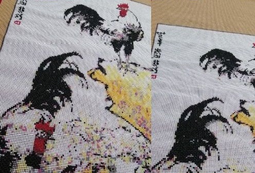 3月25日，可以寄到家做的手工活，在家做手工活掙錢，手工之家的誠(chéng)信不變，圖為勵(lì)志珠珠繡成品細(xì)節(jié)實(shí)拍